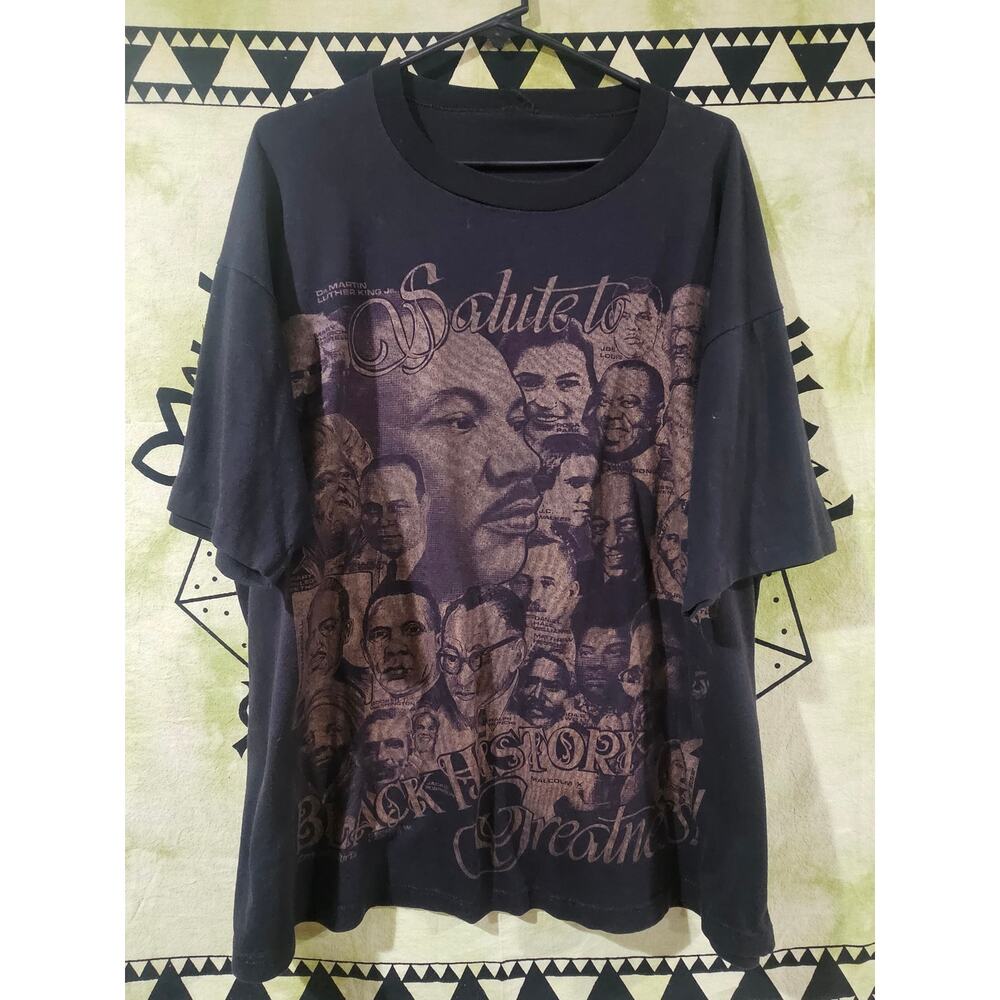 Rare 1990s “Tribute To Black History” Vintage AOP Graphic Tee 2XL